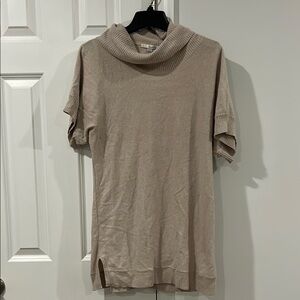 Boden Cowl Neck Short Sleeve Cashmere Angora Blend Long Sweater